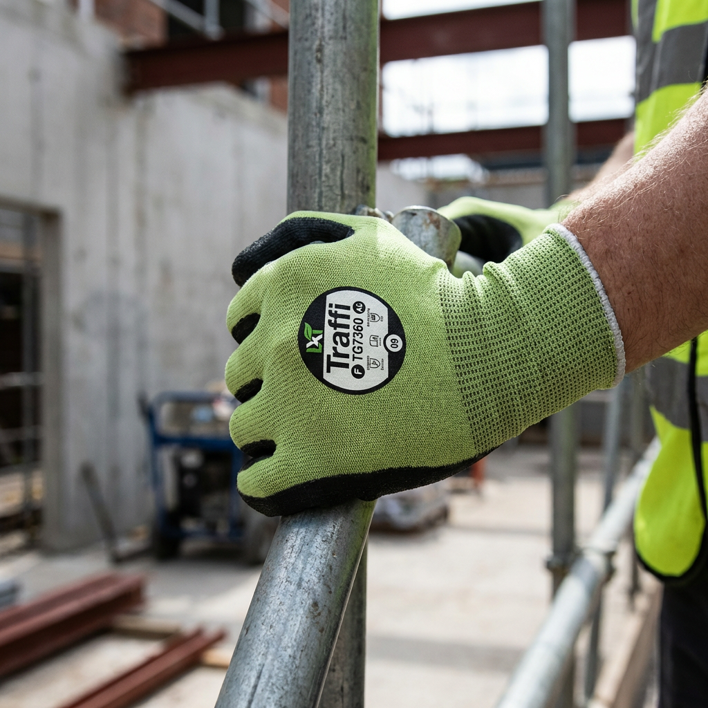 Traffi 7360 Cut Resistant Gloves Level F Ultrafine 18 gauge PU Coated