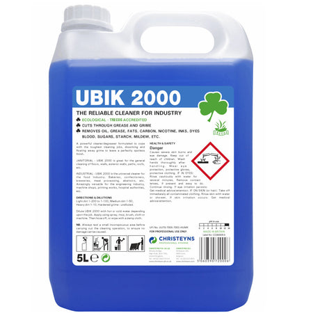 Clover Chemicals UBIK 2000 Universal Cleaner Degreaser Concentrate Food Industry