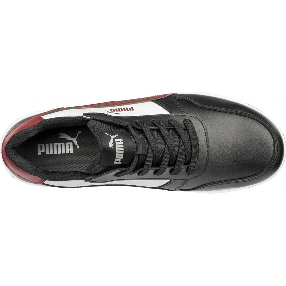 Puma Safety FRONTCOURT Low Safety Shoes S3L ESD Black White Red