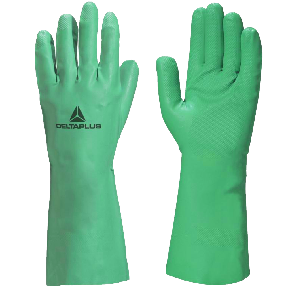 Delta Plus Nitrex VE802 Chemical Resistant Gloves Nitrile Gauntlet 33cm