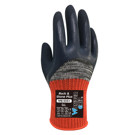 Wondergrip WG-333+ Rock & Stone+ Cut Resistant Work Gloves Heavy Duty
