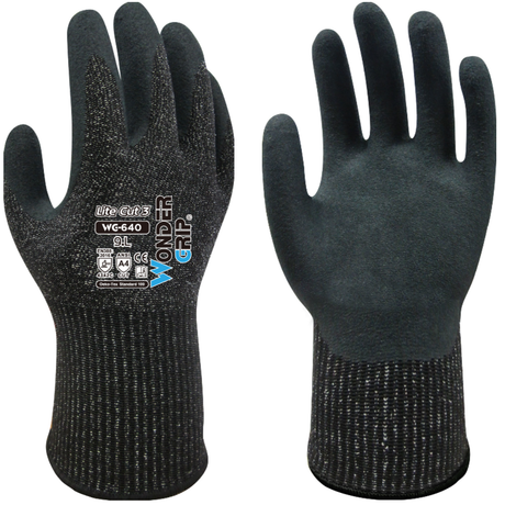 Wondergrip WG-640 DEXCUT Cut Resistant Gloves Level C Foam Nitrile
