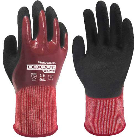 Wondergrip WG-718 DEXCUT Cut Resistant Safety Gloves Level D HPPE