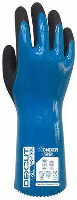 Wondergrip WG-758L Dexcut Cut Resistant Chemical Gauntlets Level C