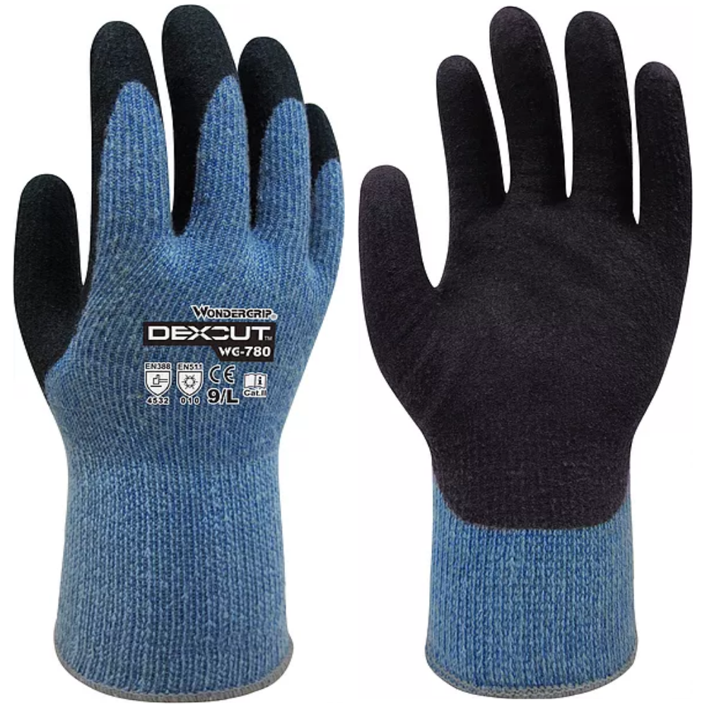 Wondergrip WG-780 DEXCUT Cut Resistant Cold Weather Work Gloves Level D