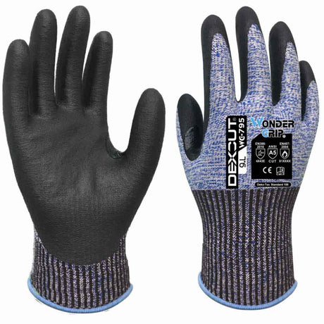 Wondergrip WG-795 DEXCUT Cut Resistant Gloves Level E Touchscreen Work Gloves