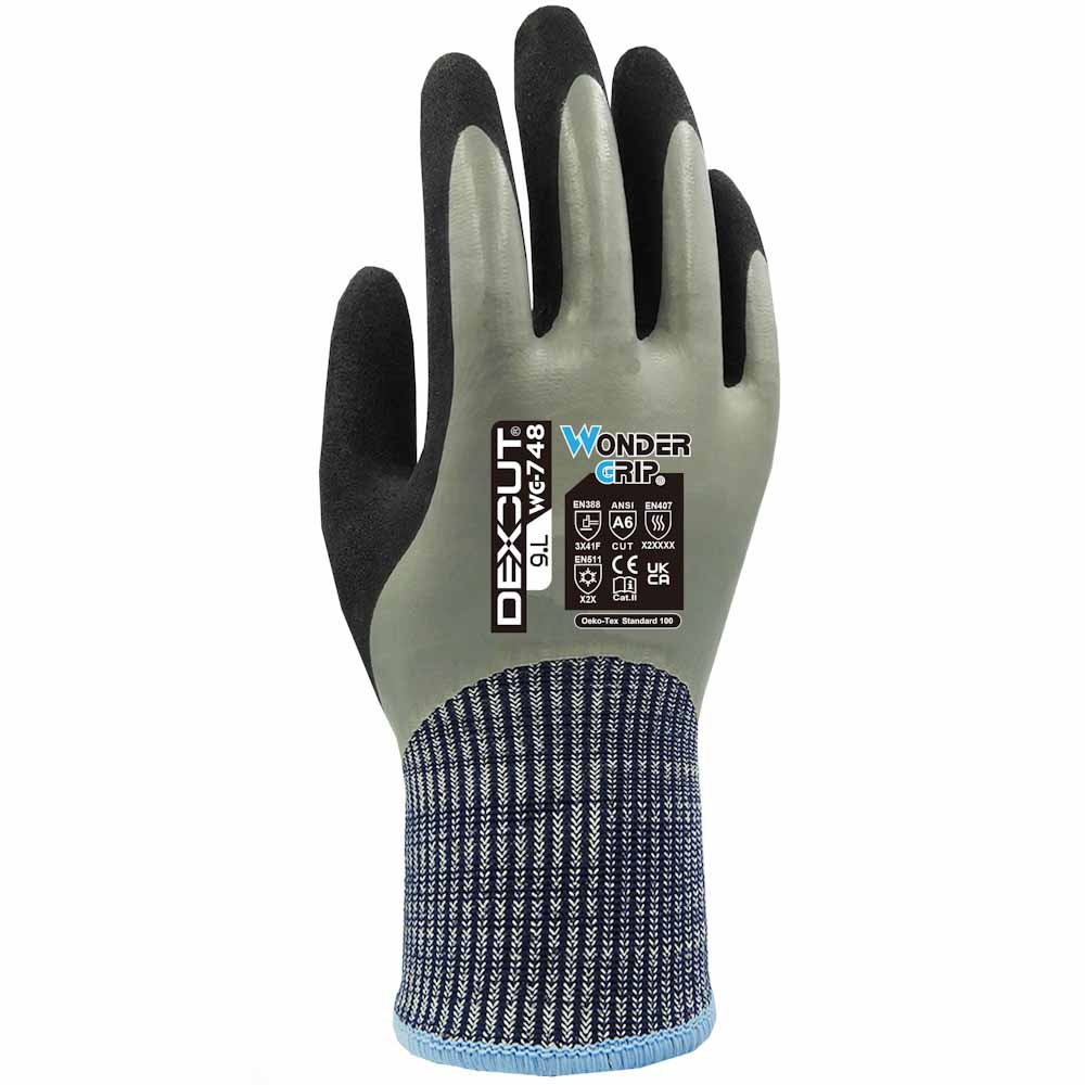 Wondergrip WG-748 Dexcut Winter Work Gloves Cut Level F Thermal