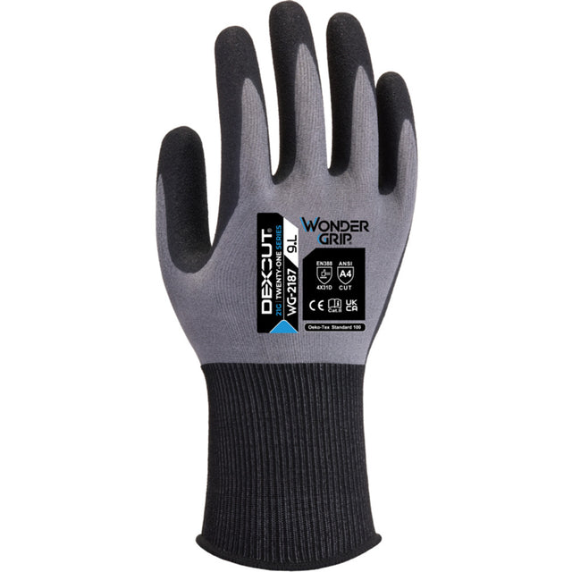 Wondergrip DEXCUT WG-2187 Cut Resistant Gloves Level A4/D HPPE Safety Work Gloves