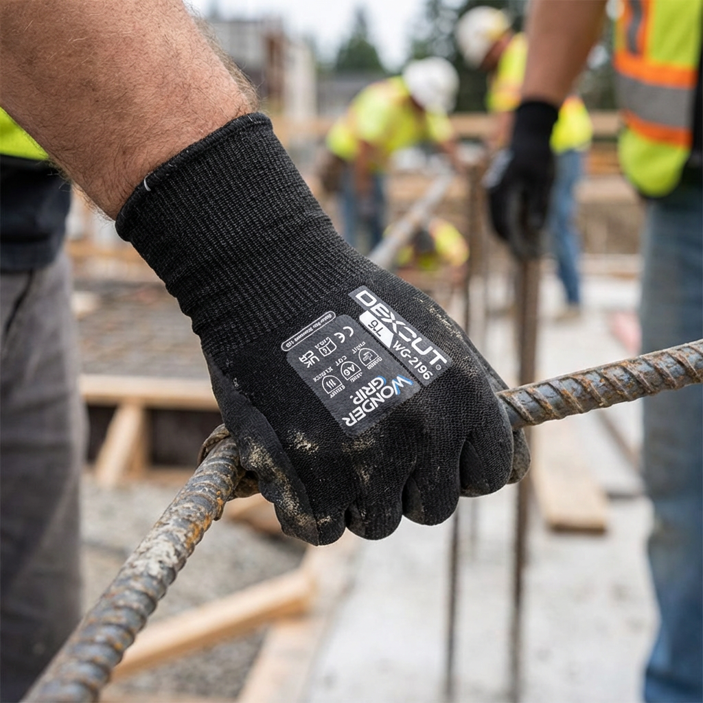 Wondergrip DEXCUT WG-2196 Cut Resistant Gloves Level F A6 Glass-Fibre-Free Safety Work Gloves