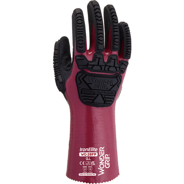 Wondergrip IronElite Cut Resistant Gauntlet Gloves Level E TPR Impact Protection