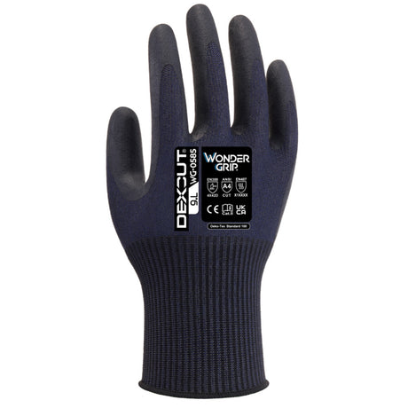 Wondergrip WG-0585 Dexcut Cut Resistant Gloves ANSI A4 Level D HPPE Work Gloves