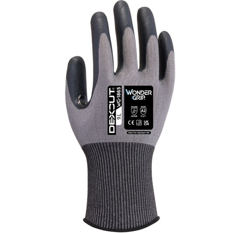Wondergrip WG-1865 DEXCUT Cut Resistant Gloves Level B NBR Coated Work Gloves