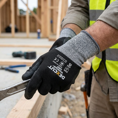 Wondergrip WG-1887+ DEXCUT Cut Resistant Gloves Level D Glass-Fibre-Free Safety Gloves