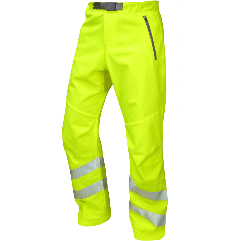 Leo Landcross 4 Way Stretch Yellow Hi Vis Work Trousers
