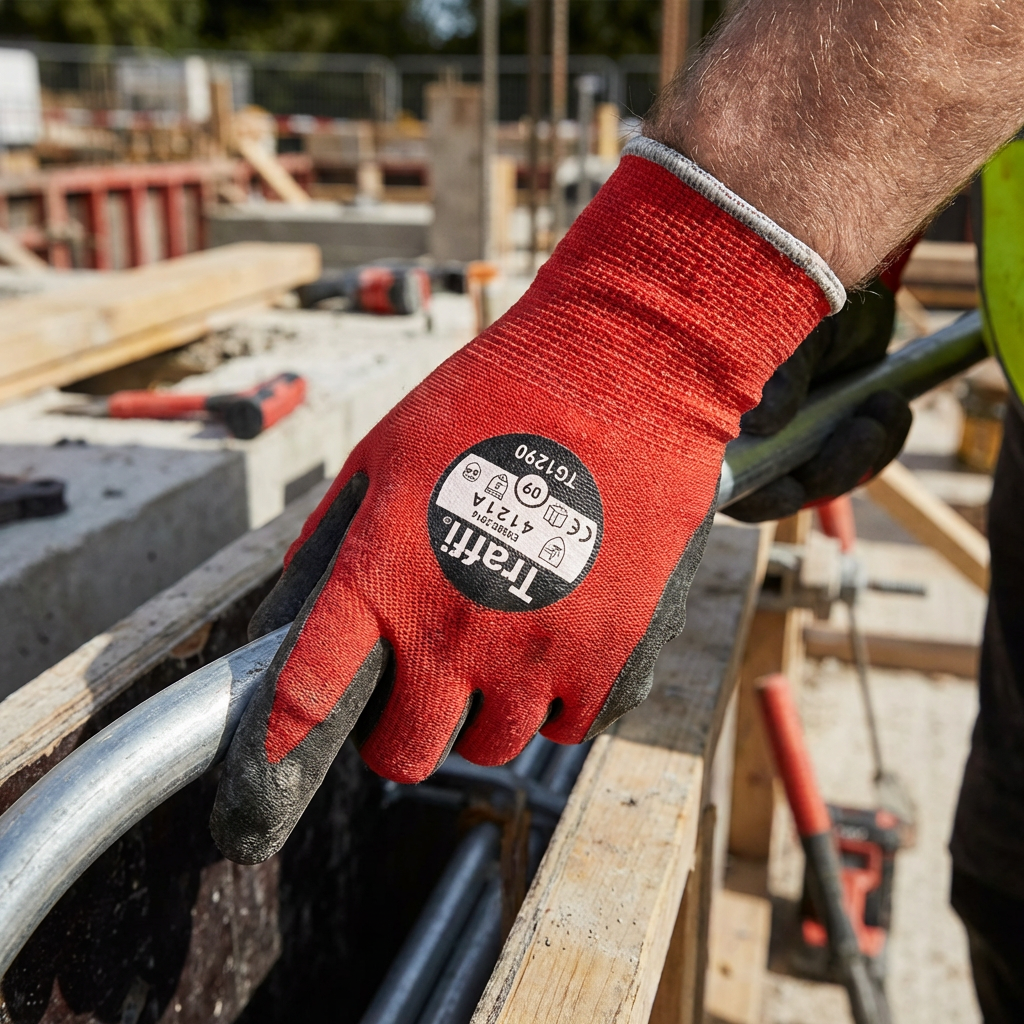 Traffi TG1290 Cut Level A PU Work Gloves Anti-Static