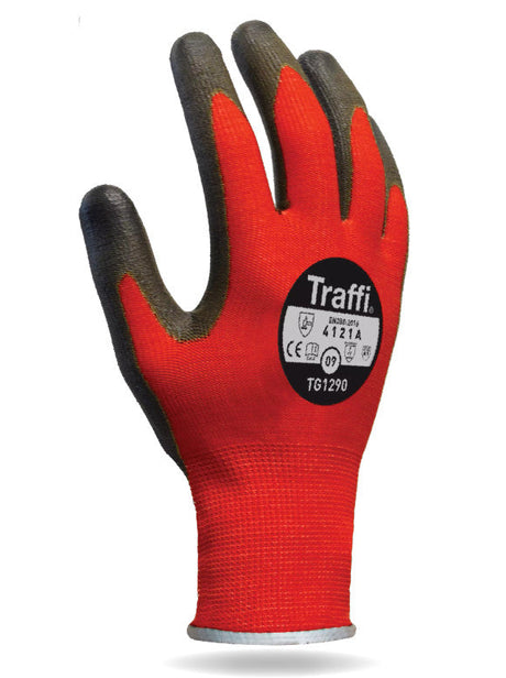 Traffi TG1290 Cut Level A PU Work Gloves Anti-Static