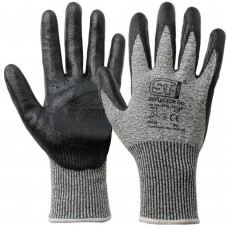 Deflector ND Cut Level D Nitrile Foam Coat on HPPE Grey Liner Safety Gloves
