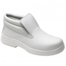 White Microfibre Slip On Catering Safety Boot