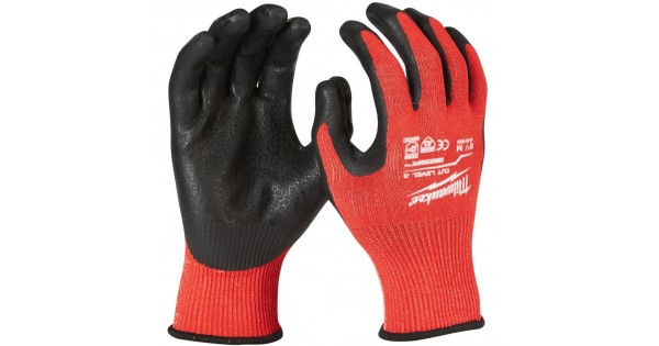 Milwaukee cut level smartswipe nitrile coated safety gloves cut level C  GlovesnStuff