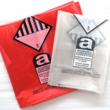 Asbestos Bags UN Numbered H/Duty x 10 (5 Red 5 Clear)