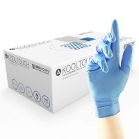 Kooltouch Extra Strong Blue Nitrile Powder Free Examination Gloves x 100 hands