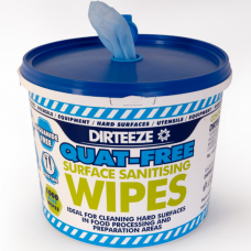 Dirteeze Food Safe Sanitising Blue Wipes Bucket x 1000