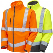 Interactive Softshell Jacket Leo High Visibility Yellow or Orange GO/RT Class 3