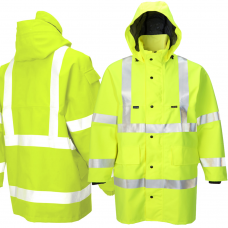 Hi Vis Yellow Gore-Tex Foul Weather Coat & Hood Class 3