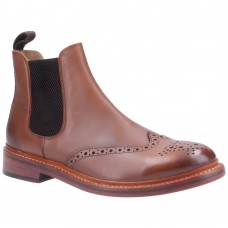 Cotswold Leather Chelsea Boots Elegant Brogue Boots