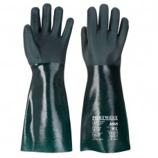 Chemical Handling Green PVC Double Dipped 16" 45cm Gauntlets