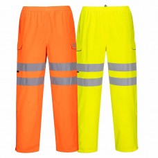 High Vis Class 4 Waterproof Breathable Extreme Work Over Trousers