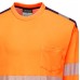 PW3 Long Sleeve Cotton Comfort Hi Vis Railspec Orange T Shirt