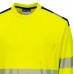 PW3 Long Sleeve Cotton Comfort Hi Vis Railspec Yellow T Shirt