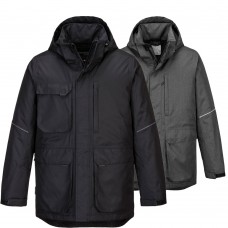 Parka Waterproof Insulated Work Jacket with Reflective Trim