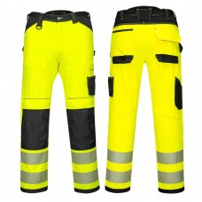 PW3 Yellow Hi-Vis Work Trousers - 2 Leg Lengths