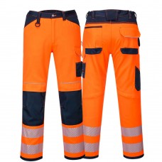 PW3 Orange Hi-Vis Work Trousers - 2 Leg Lengths