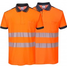 PW3 Hi-Vis Orange Cotton Comfort Polo Shirt 