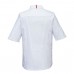 Breathable Mesh Air White Short Sleeve PolyCotton Slim Fit Chefs Jacket