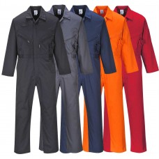 Durable 8 pocket Poly/Cotton Zip Coverall