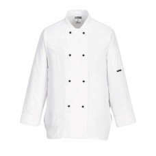 Women's White Long Sleeve Chefs Jacket