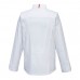 Breathable Mesh Air White Long Sleeve PolyCotton Slim Fit Chefs Jacket