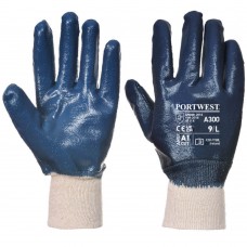 Fully Coated Nitrile on Cotton Liner Knittted Wrist Gloves