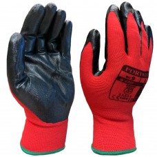 Nitrile Palm Coated Red Pylon Liner Engineers Gloves