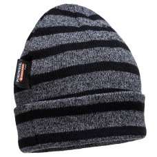 Striped Insulated Winter Beanie Hat