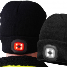 Front & Back LED Beanie Cap Rechargeable