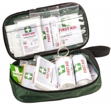 Vehicle First Aid Kit 8 Medium Green Zipped Bag BS 8599-2