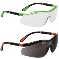 Neon Contrast Colour Adjustable Side Arms Safety Glasses
