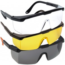 Classic Style Wraparound Side Protection Adjustable Arm Safety Glasses & Cord