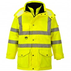 Combination Parka and Inner Jacket Class 4 Waterproof and Breathable High Vis Coat
