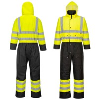 -40 C Cold and Waterproof High Vis Class 3 Coverall Yellow Black